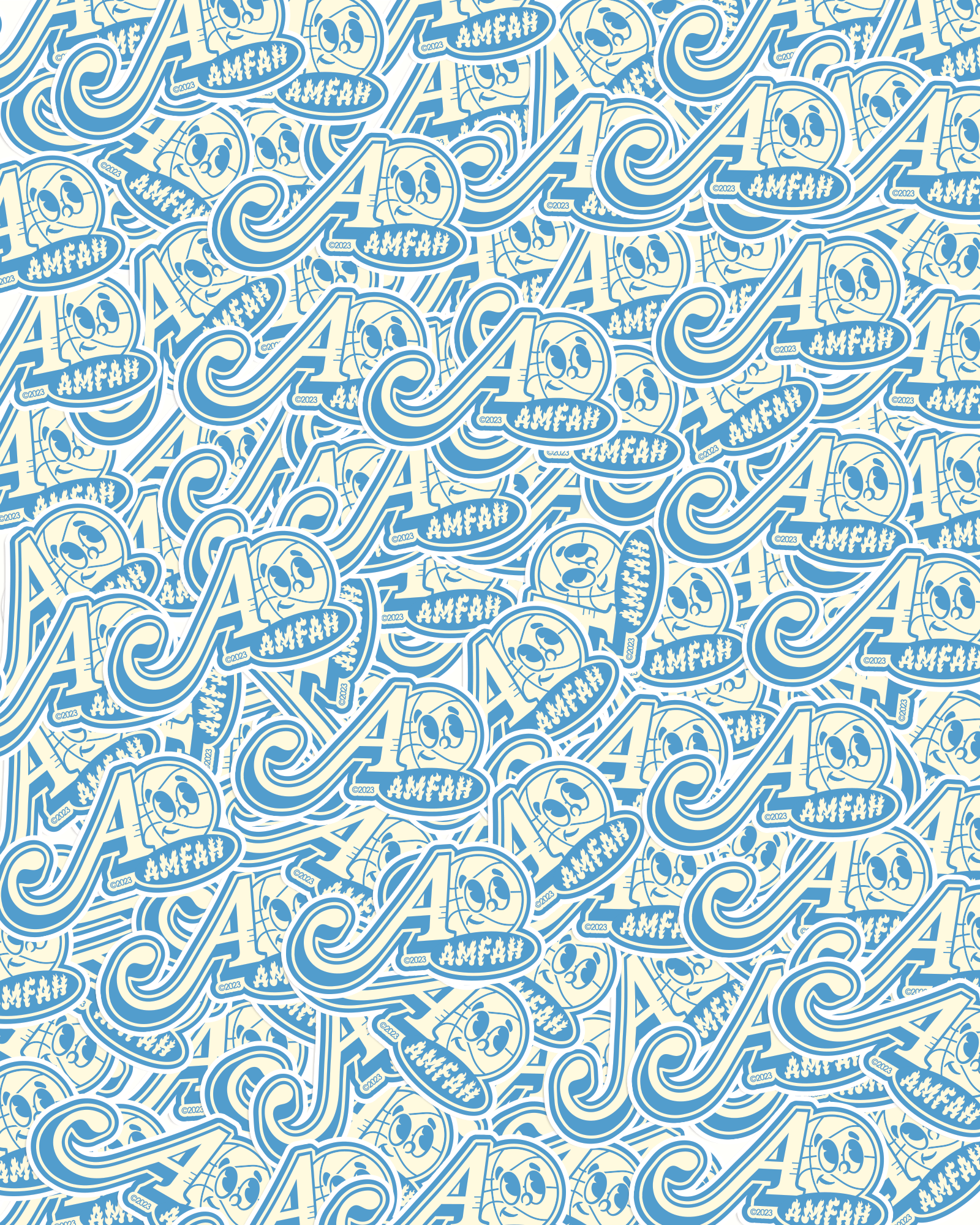 Sky Blue Hoopy Sticker